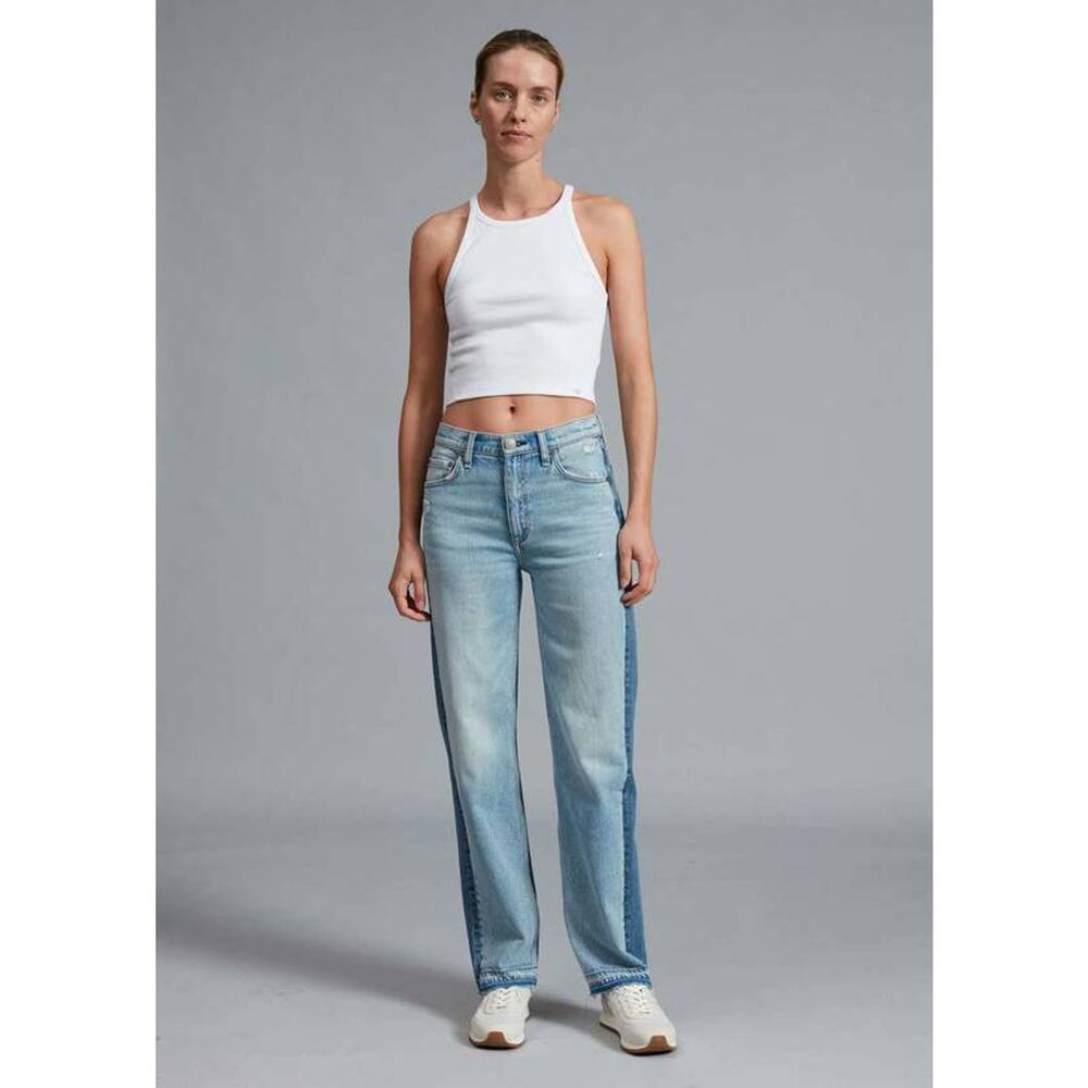 Rag & Bone Harlow Two Tone Jean in Double Indigo 28